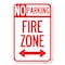 Signmission Fire Lane with Bidirectional Arrow Heavy-Gauge Aluminum Sign, 12" x 18", A-1218-23990 A-1218-23990 - alternate 1